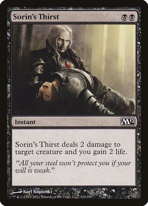 Sorin's Thirst from Magic 2012 (Common)