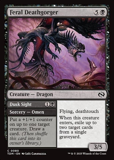 Feral Deathgorger // Dusk Sight from Tarkir: Dragonstorm (Common)