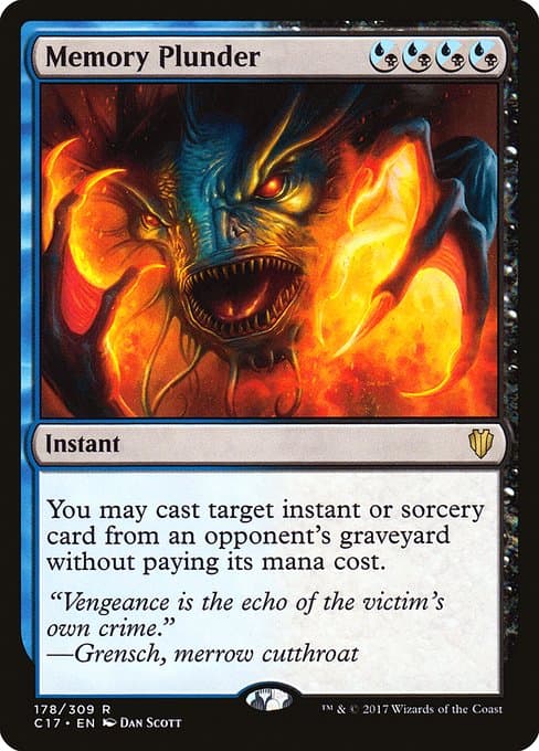 Memory Plunder from Commander 2017 (Rare)