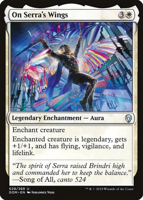 On Serra's Wings from Dominaria (Uncommon)