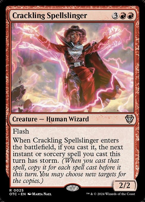 Crackling Spellslinger from Outlaws of Thunder Junction Commander (Rare)