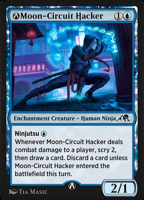 A-Moon-Circuit Hacker #A-67 – Kamigawa: Neon Dynasty A-Moon-Circuit Hacker from Kamigawa: Neon Dynasty (Common)