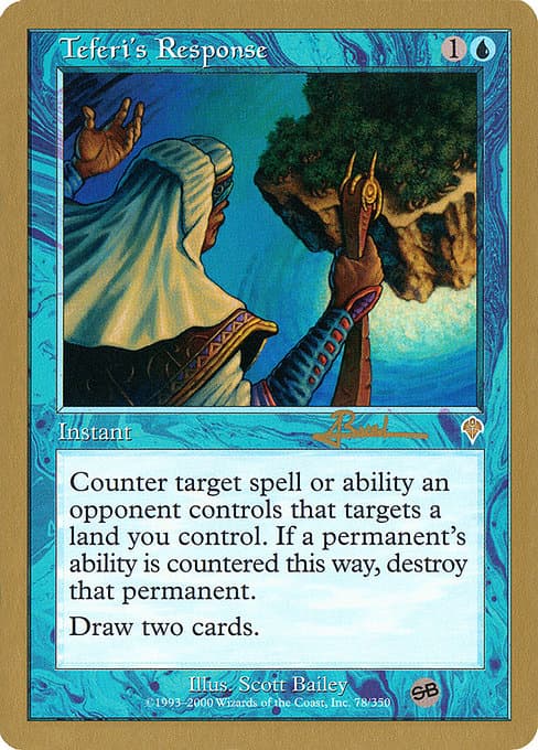 Teferi's Response from World Championship Decks 2001 (Rare)
