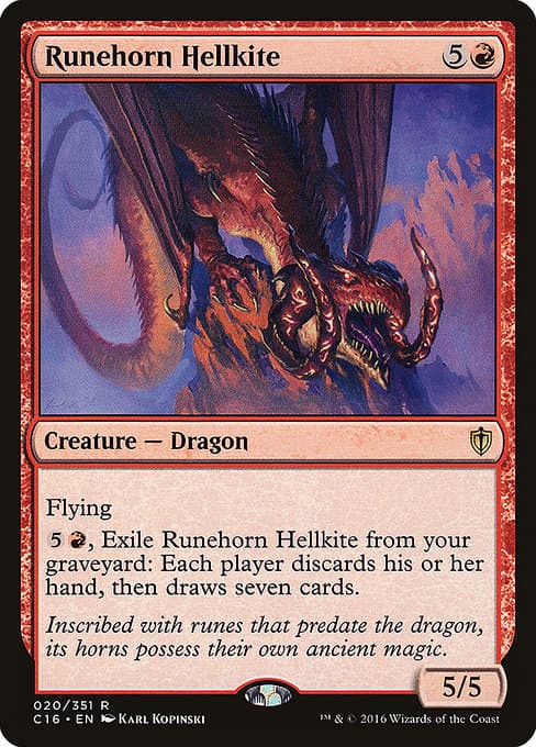 Runehorn Hellkite from Commander 2016 (Rare)