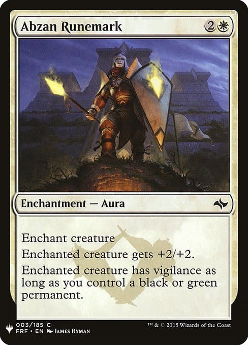 Abzan Runemark from The List (Common)