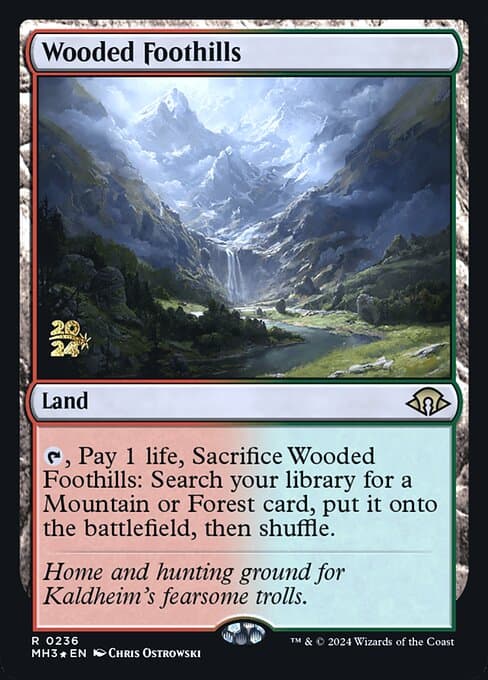 Wooded Foothills from Modern Horizons 3 Promos (Rare)