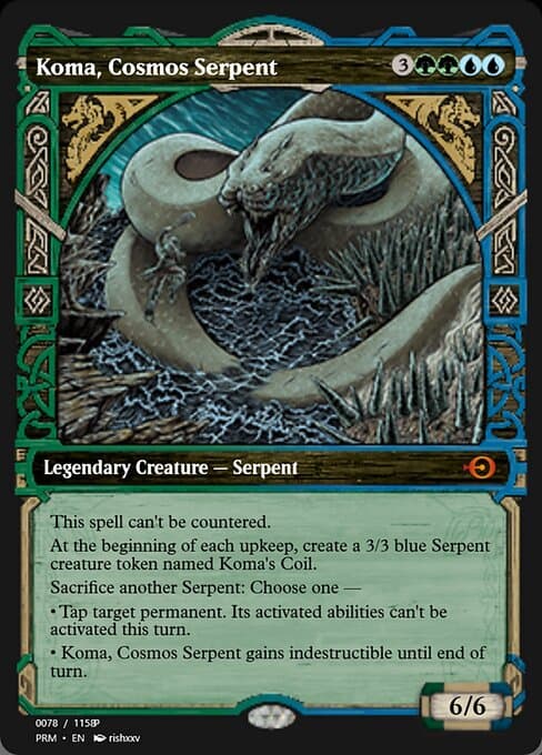 Koma, Cosmos Serpent from Magic Online Promos (Mythic)
