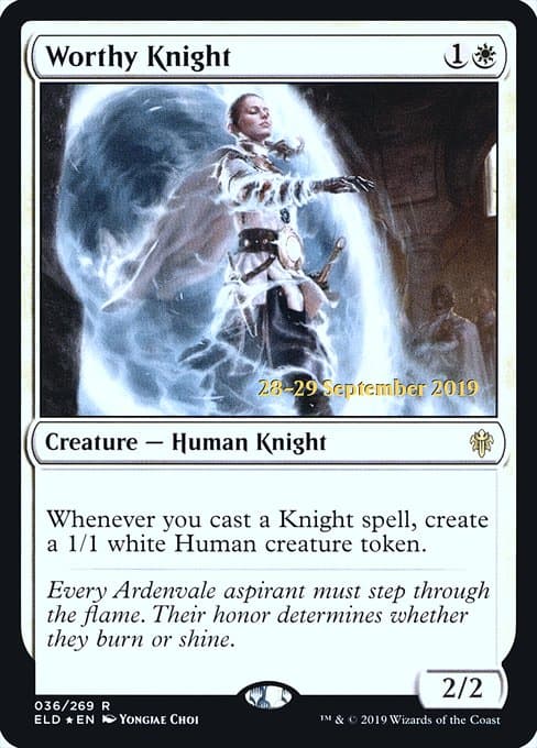 Worthy Knight from Throne of Eldraine Promos (Rare)
