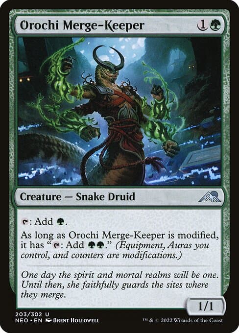 Orochi Merge-Keeper from Kamigawa: Neon Dynasty (Uncommon)