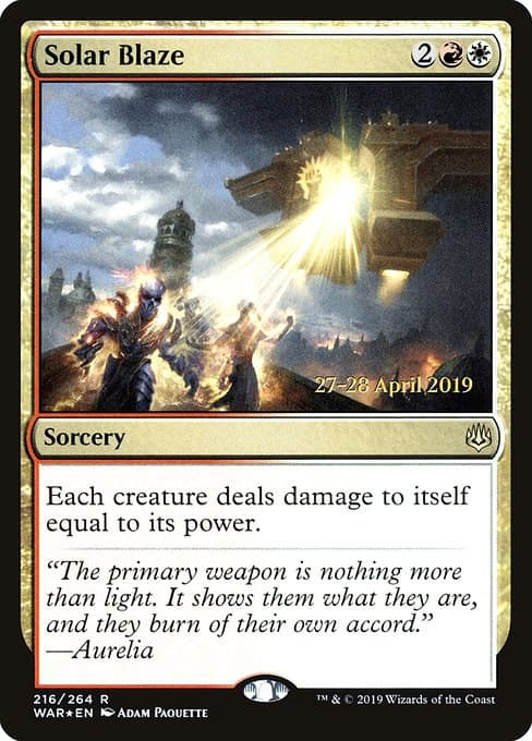Solar Blaze from War of the Spark Promos (Rare)