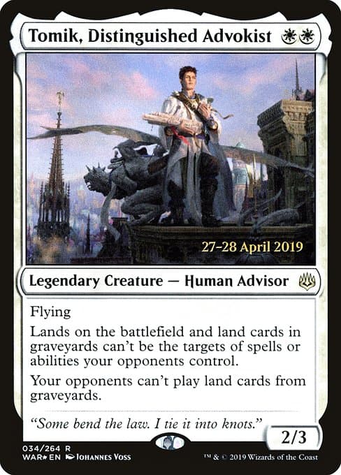 Tomik, Distinguished Advokist from War of the Spark Promos (Rare)