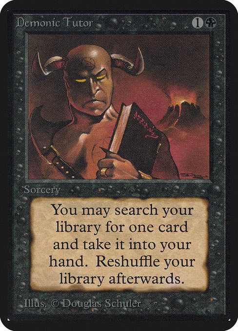 Demonic Tutor from Limited Edition Alpha (Uncommon)