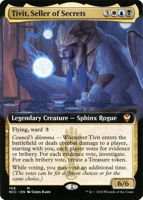 Tivit, Seller of Secrets from New Capenna Commander (Mythic)