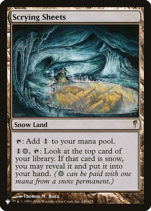 Scrying Sheets from The List (Rare)