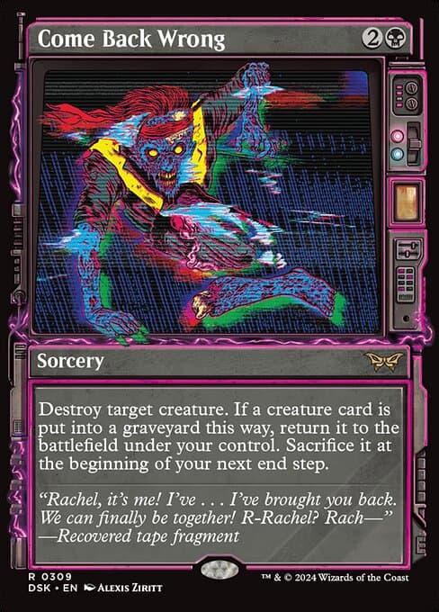 Come Back Wrong from Duskmourn: House of Horror (Rare)