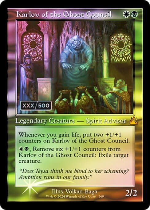 Karlov of the Ghost Council from Ravnica Remastered (Mythic)