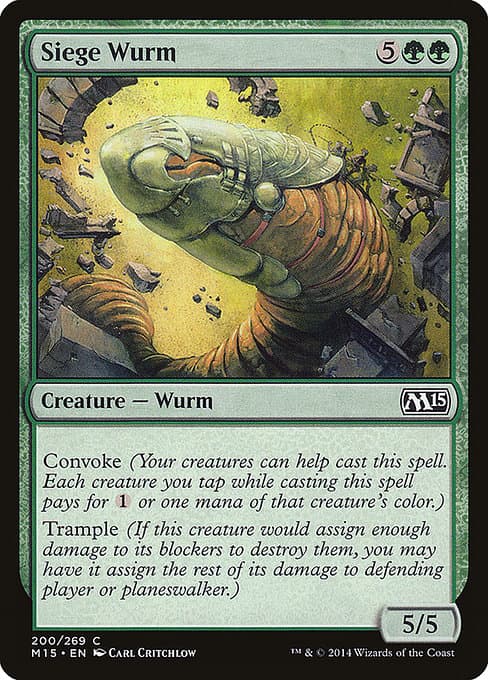 Siege Wurm from Magic 2015 (Common)