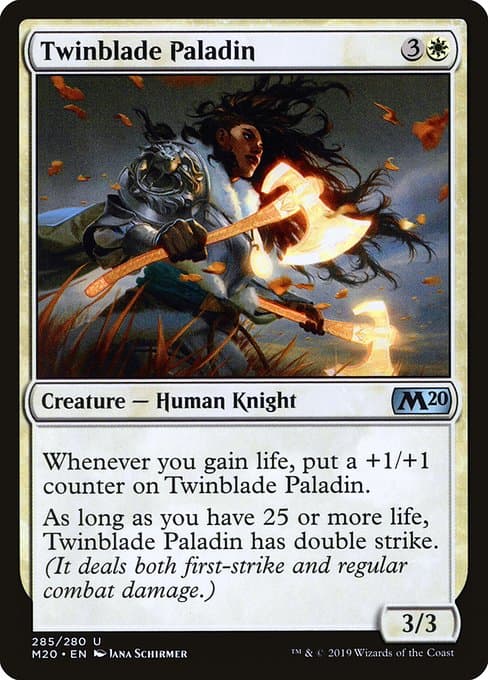 Twinblade Paladin from Core Set 2020 (Uncommon)