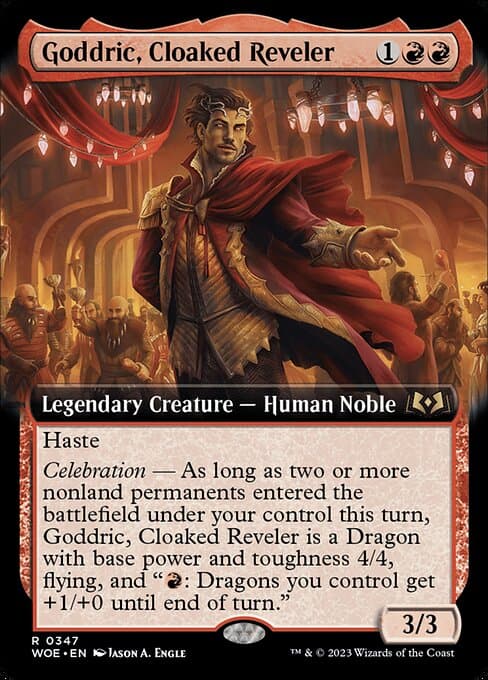 Goddric, Cloaked Reveler from Wilds of Eldraine (Rare)