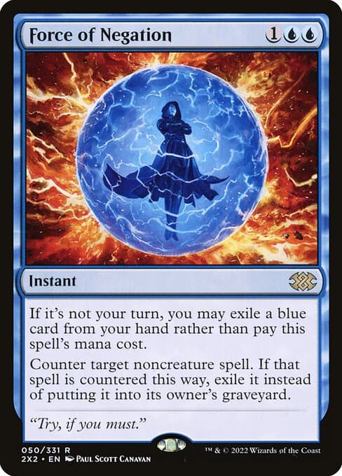 Force of Negation from Double Masters 2022 (Rare)