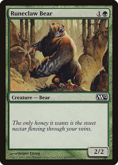 Runeclaw Bear from Magic 2012 (Common)