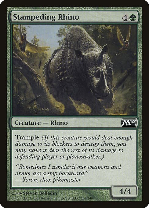 Stampeding Rhino from Magic 2010 (Common)