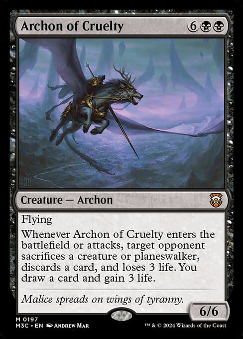 Archon of Cruelty from Modern Horizons 3 Commander (Mythic)