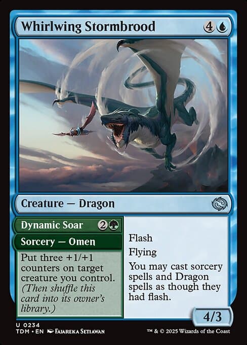 Whirlwing Stormbrood // Dynamic Soar from Tarkir: Dragonstorm (Uncommon)
