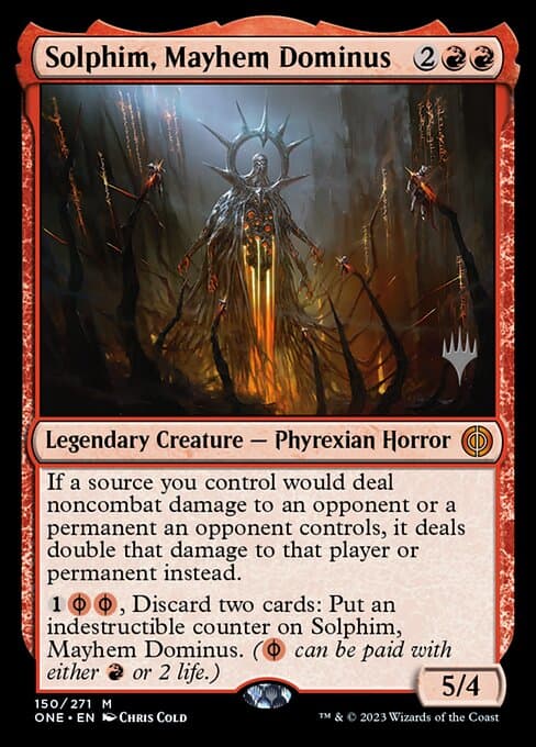 Solphim, Mayhem Dominus from Phyrexia: All Will Be One Promos (Mythic)