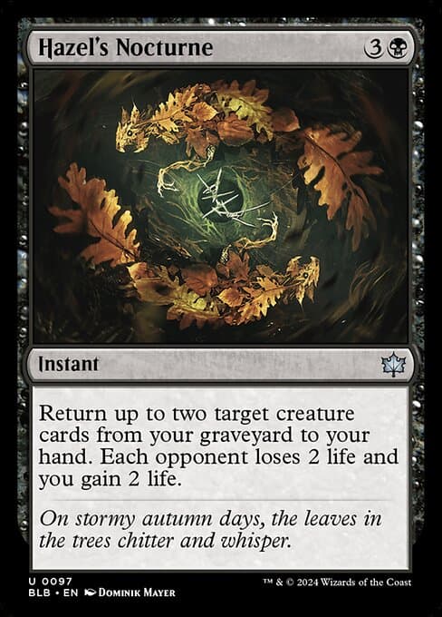 Hazel's Nocturne from Bloomburrow (Uncommon)