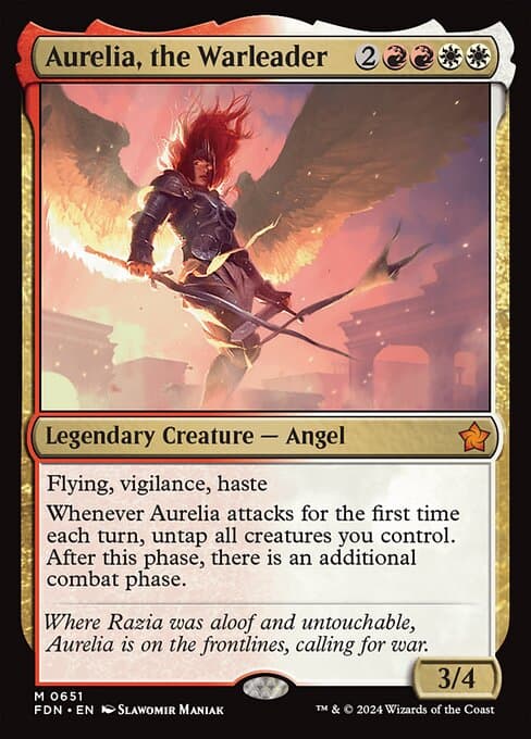 Aurelia, the Warleader from Foundations (Mythic)