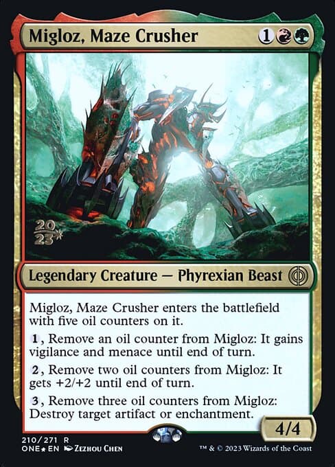 Migloz, Maze Crusher from Phyrexia: All Will Be One Promos (Rare)