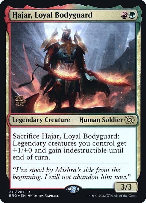 Hajar, Loyal Bodyguard from The Brothers' War Promos (Rare)