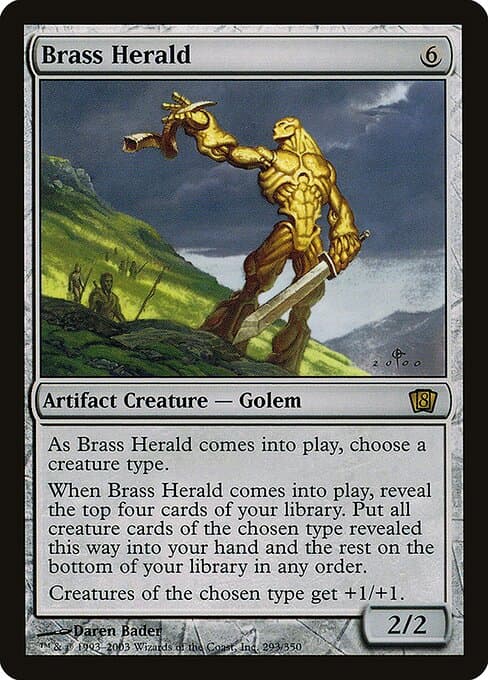 Brass Herald from Eighth Edition (Rare)