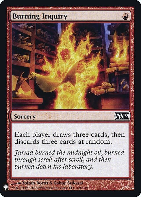 Burning Inquiry from The List (Common)
