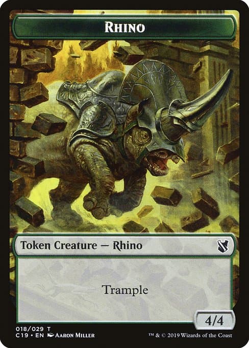 Rhino from Commander 2019 Tokens (Common)