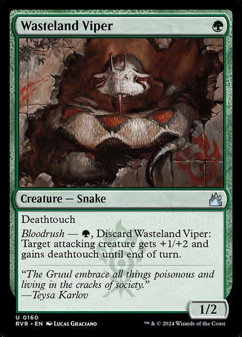 Wasteland Viper from Ravnica Remastered (Uncommon)