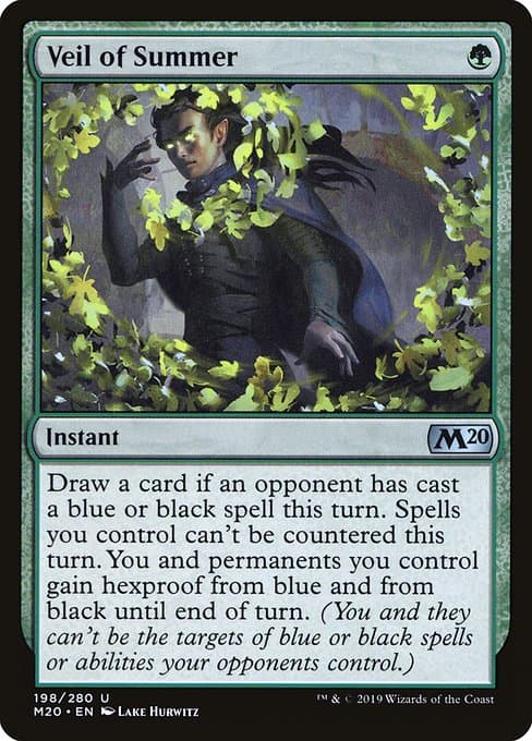 Veil of Summer from Core Set 2020 (Uncommon)
