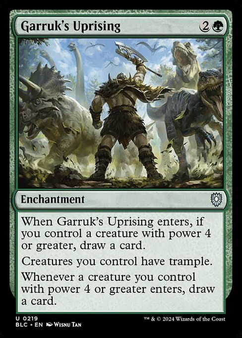 Garruk's Uprising from Bloomburrow Commander (Uncommon)
