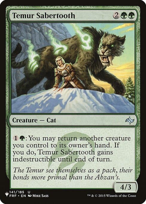 Temur Sabertooth from The List (Uncommon)