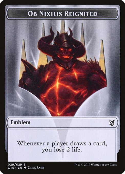 Ob Nixilis Reignited Emblem from Commander 2019 Tokens (Common)