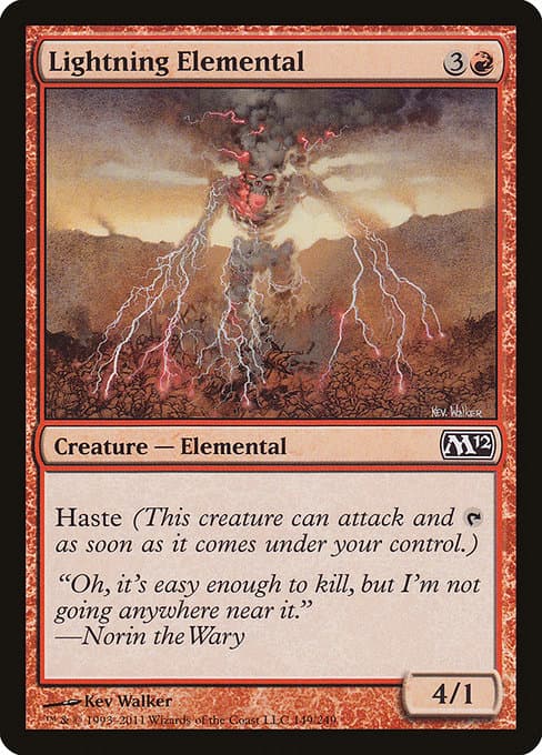 Lightning Elemental from Magic 2012 (Common)