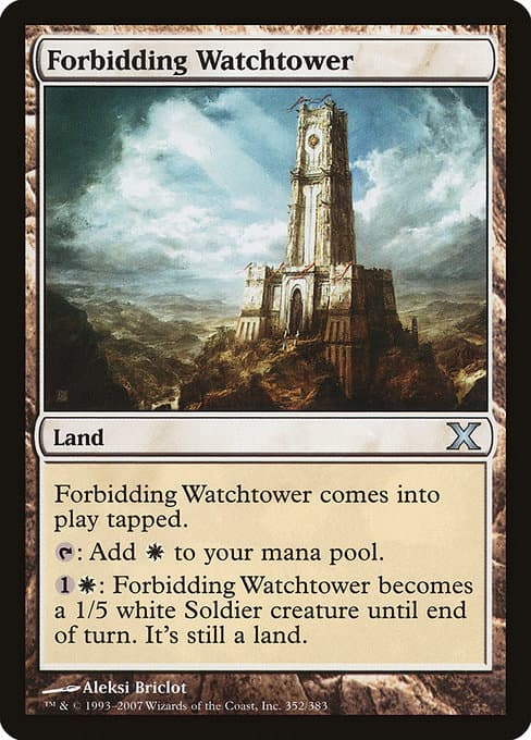 Forbidding Watchtower from Tenth Edition (Uncommon)