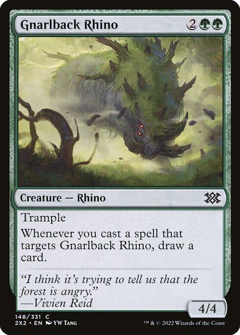 Gnarlback Rhino from Double Masters 2022 (Common)
