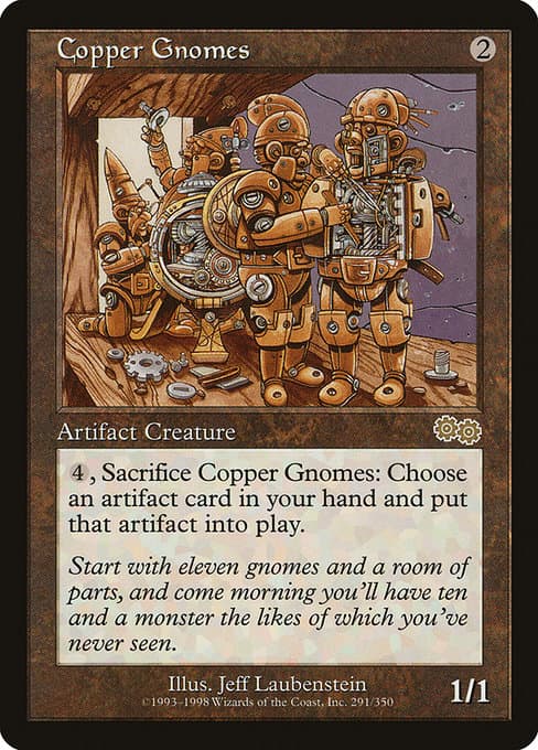 Copper Gnomes from Urza's Saga (Rare)