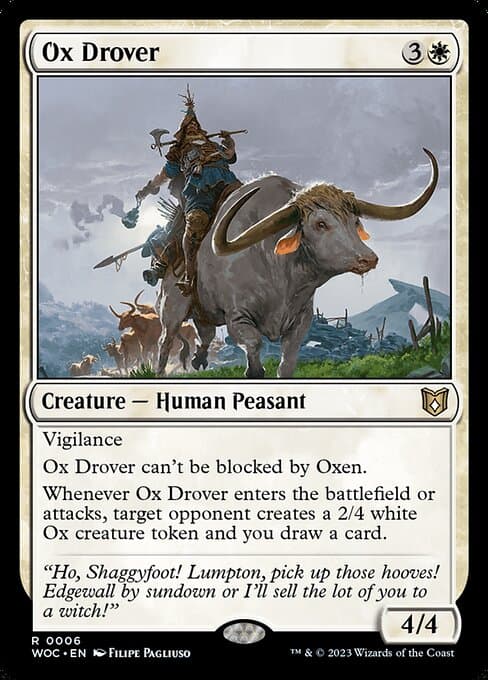 Ox Drover from Wilds of Eldraine Commander (Rare)