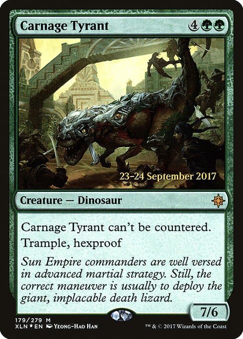 Carnage Tyrant from Ixalan Promos (Mythic)