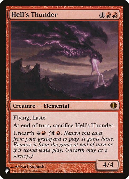 Hell's Thunder from The List (Rare)