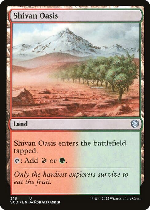 Shivan Oasis from Starter Commander Decks (Uncommon)