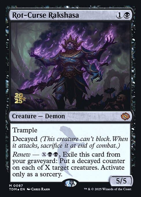 Rot-Curse Rakshasa from Tarkir: Dragonstorm Promos (Mythic)